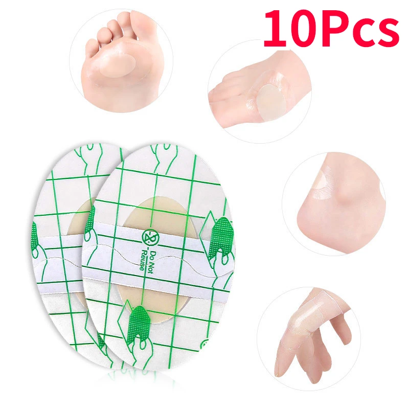 

10 Pcs Anti-Abrasion Invisible Heel Patch High Heel Shoes Heel Patch Toe Patch Anti-Abrasive Foot Patch Foot Care Tools Health