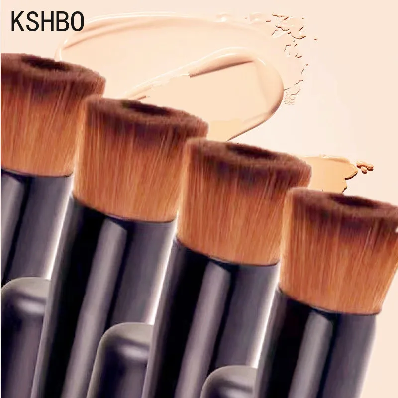 

KSHBO 1/2Pcs Black Women Professional Makeup Brushes Concealer Powder Blush Liquid Foundation Face Make Up Brush Tools Cosmetics