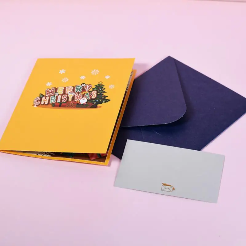

Festive Supplies Christmas Cards 3D Creative Holiday Blessing Cards Thanksgiving Day Blessing Cards Christmas Invitation Cards