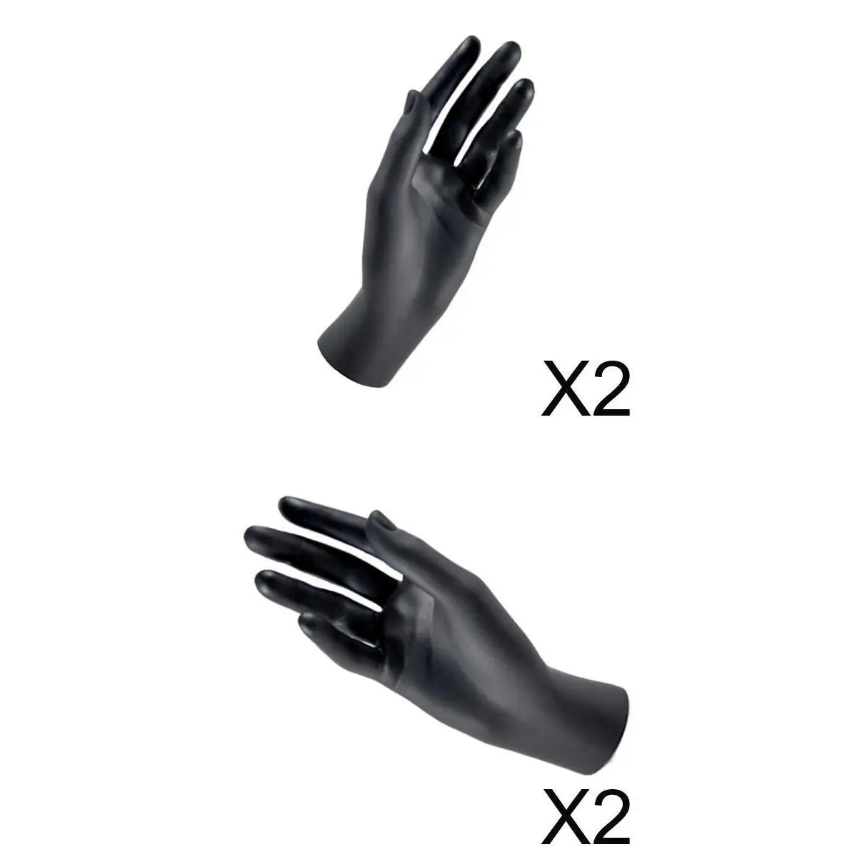 

4x Female Women Mannequin Hand Model for Jewelry Display Props Retail Black