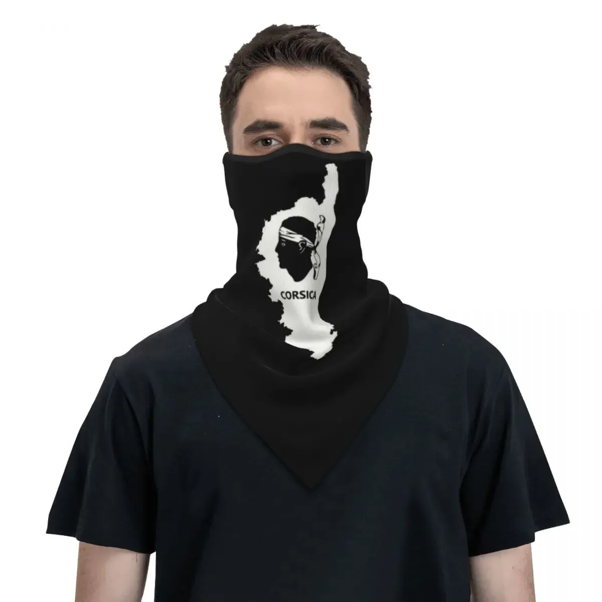 

Corsica Island Map Flag Bandana Neck Gaiter UV Protection Face Mask Scarf Cover Women Men Corsican Pride Headwear Tube Balaclava