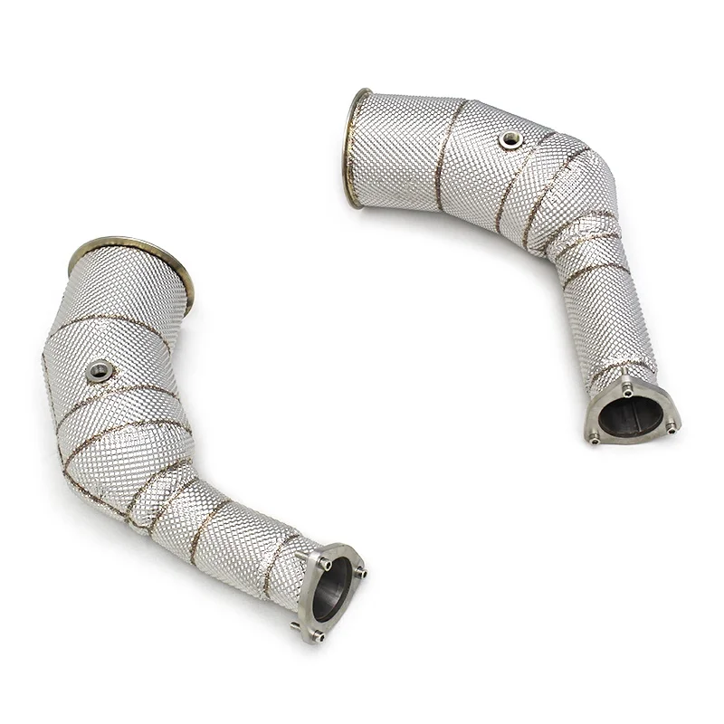 

Head Section High flow Pipes Exhaust Pipes branch downpipe Exhaust Pipe with catalyst For Audi RS7 RS6 C8 4.0T 2021-2023