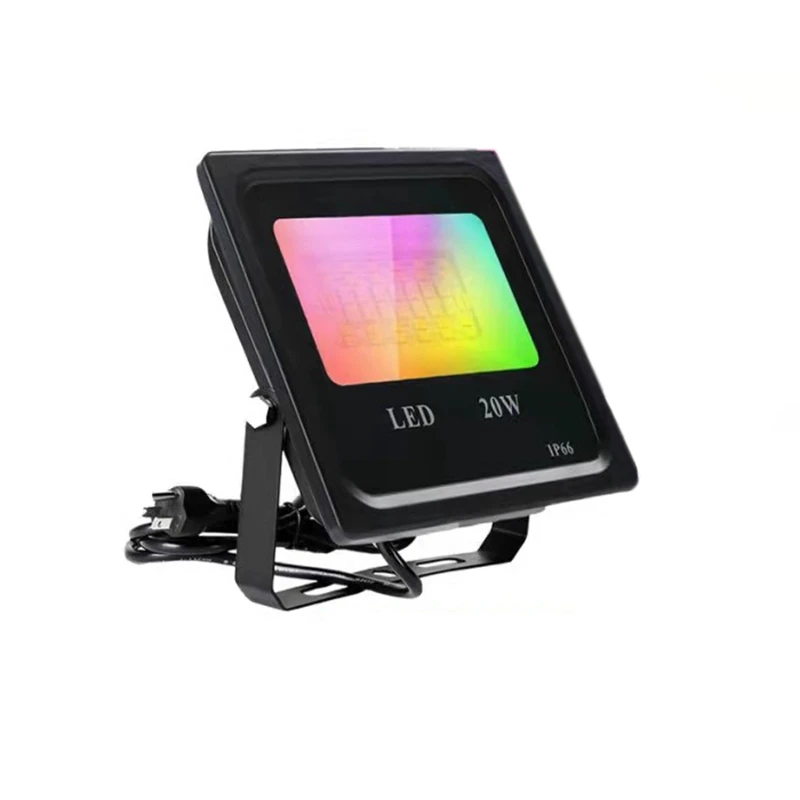 

Intelligent LED Flood Lights Outdoor, 20W Flood Lights Indoor RGB Color Changing, Bluetooth Floor Lamp Landscape