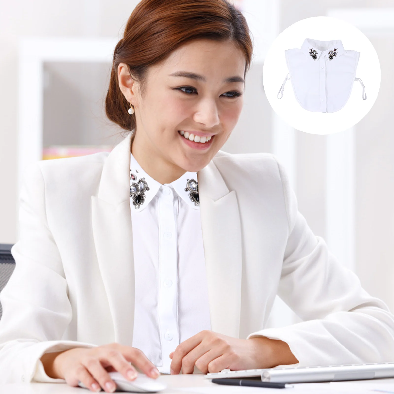 

All-match False Shirt Collar Decorative Chiffon Collar Simple Neckware