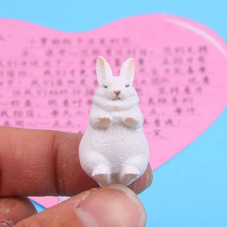 Магнитная мини-наклейка в виде животного креативная мультяшная модель кролика