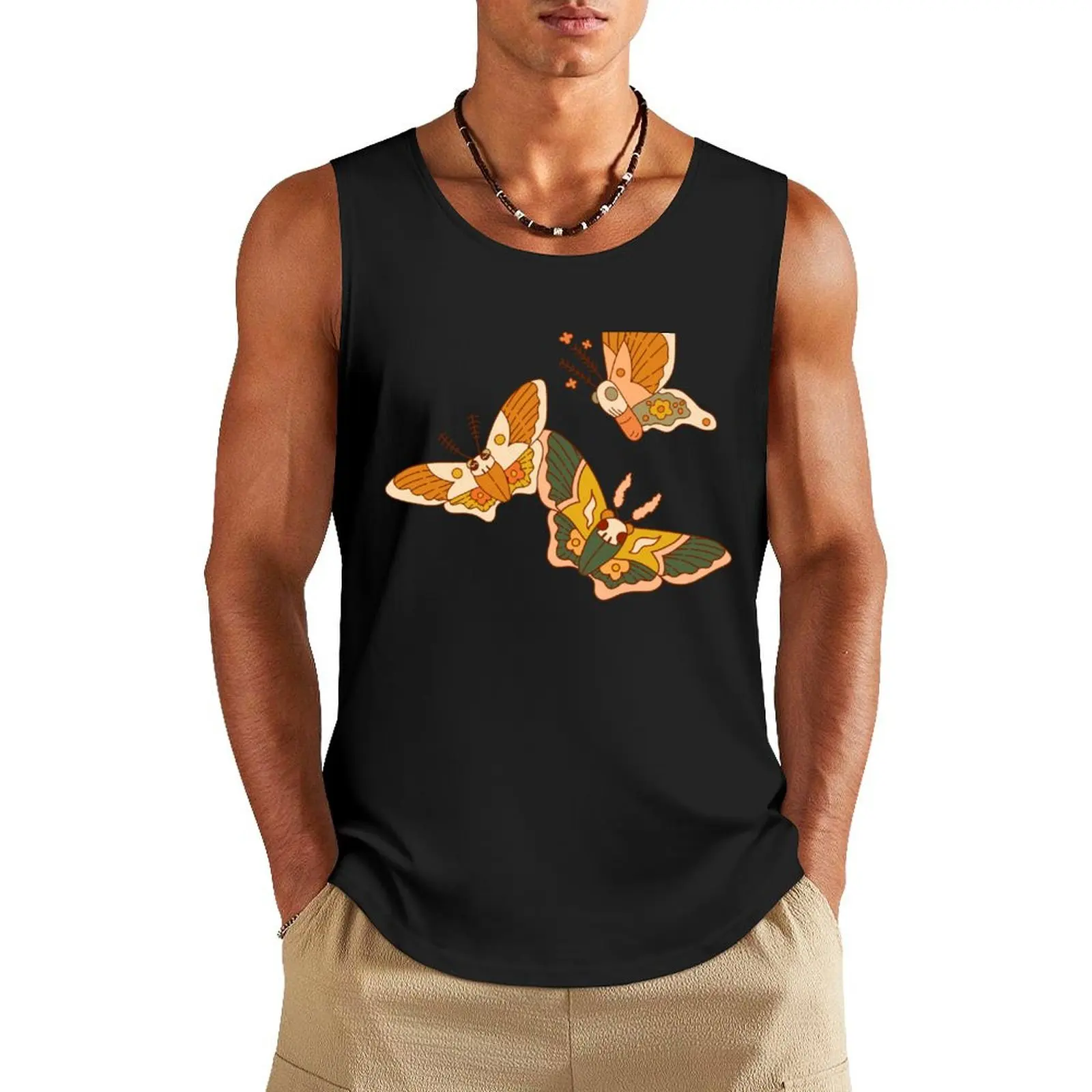 Moth Party Майка Жилет мужская Спортивная одежда для мужчин Жилеты Мужская