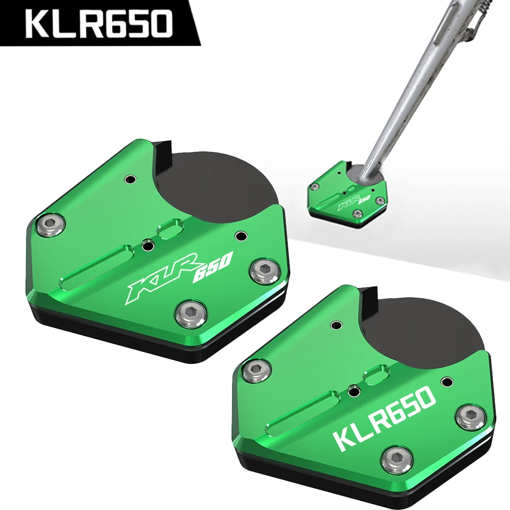 

Motorcycle Side Stand Enlarger Sled Sidestand Kickstand Foot Pads Support For Kawasaki KLR650 KLR 650 2008-2024 2023 2022 2021