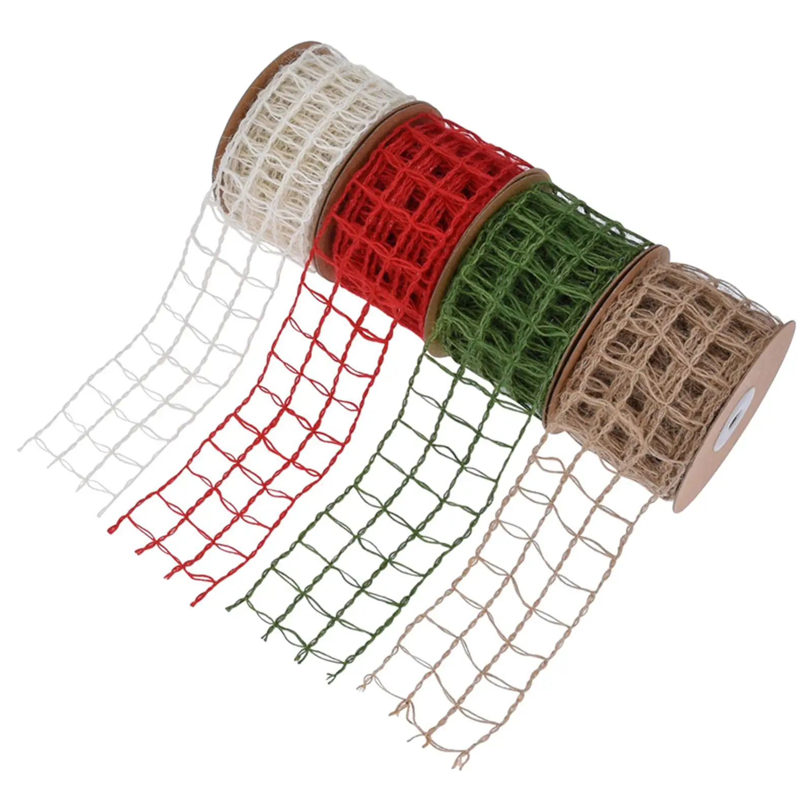 

Сетчатая лента из джутовой ткани, 4 рулона, 2,5 дюйма x 10 ярдов, лента из джутовой ткани для упаковки свадебной вечеринки, рождественской упако...