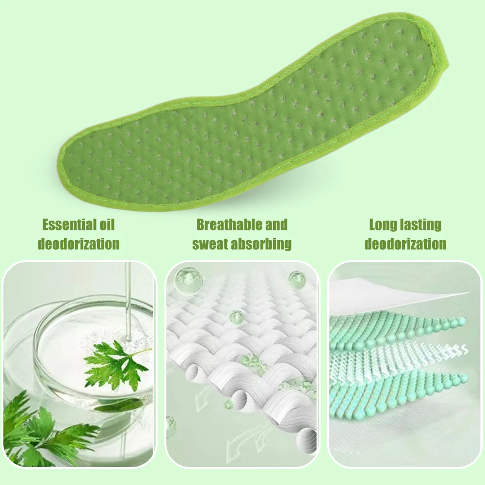 4pcs Soft Memory Cotton Insoles for Shoes Sweat-Absorbing Breathable Deodorant Insole Feet Orthopedic Sponge Shoe Inserts Pads