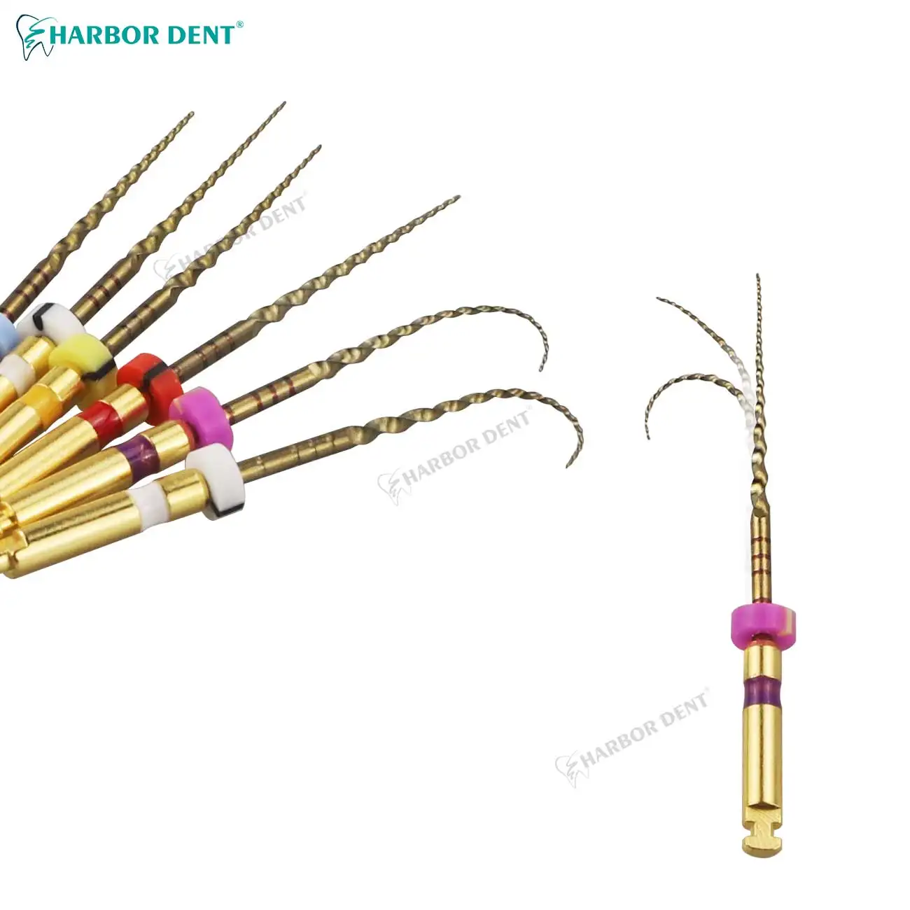 Стоматологические эндододонтические файлы золотой эндододонтический напильник