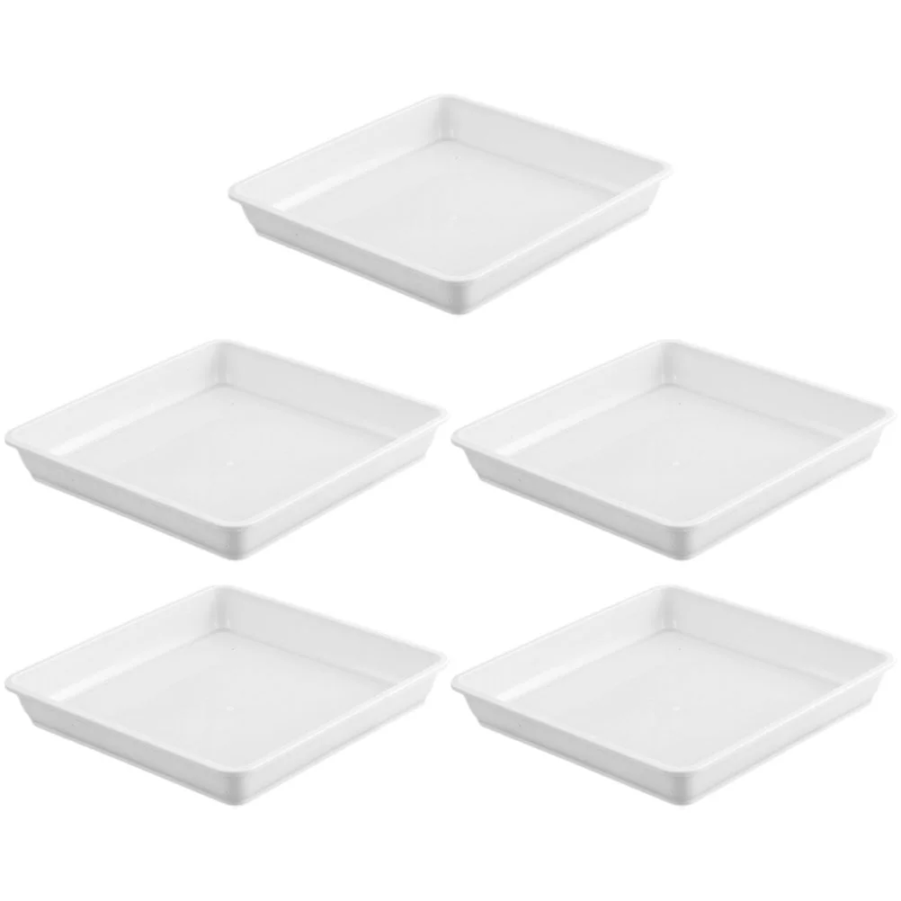 

5 Pcs Plastic Torus Tray Round Pot Saucers Plants Planter Drip Trays Thicken