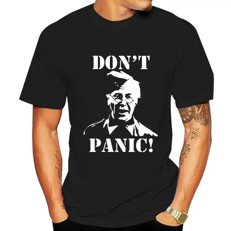 

Dad's Army 'Don't Panic' T-shirt - Humour, British comedy, All Sizes/Colours Short Sleeve Fashion Summer Printing