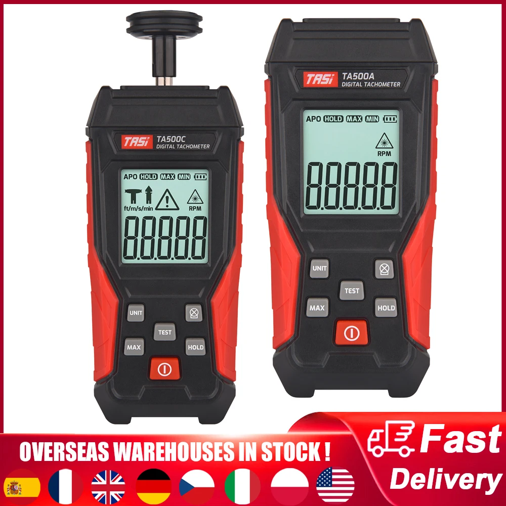 Цифровой Тахометр TASI Бесконтактный Лазерный Фототаптометр Высокоточный Тестер