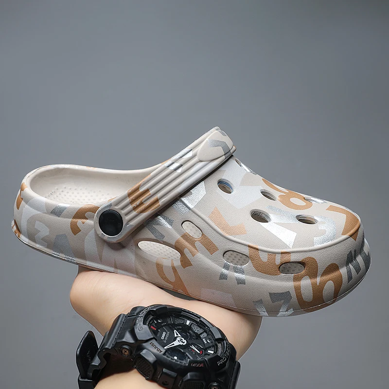 Сандалии с дырками для мужчин и женщин Нескользящие босоножки на толстой мягкой