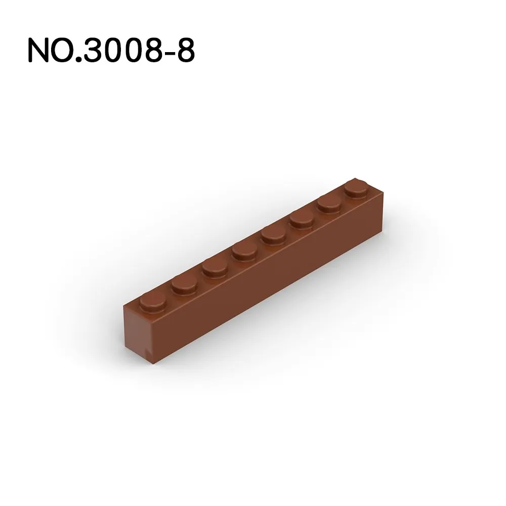 50 шт. детали MOC 3008 кирпич 1x8 совместимые DIY сборные строительные блоки частицы