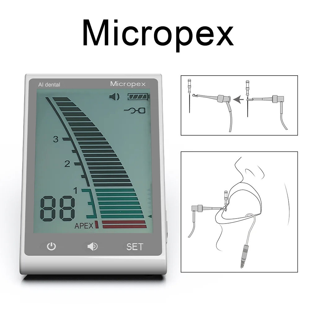Dental Endo Apex locator Micropex Root Canal Length Measuring Instrument LCD Screen Portable Dental Root Locator