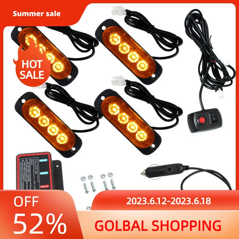 

Car Emergency Beacon 16 LED Lights 12 v Warning Light Strobe Lights Emergency Lights Flash Light Auto Stroboscopes For Auto 12v
