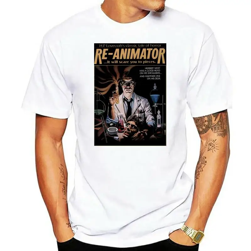 

RE-ANIMATOR T SHIRT FANTASY HORROR FILM MOVIE Short Sleeves New Fashion T-Shirt Men Clothing Men Summer Short Sleeves