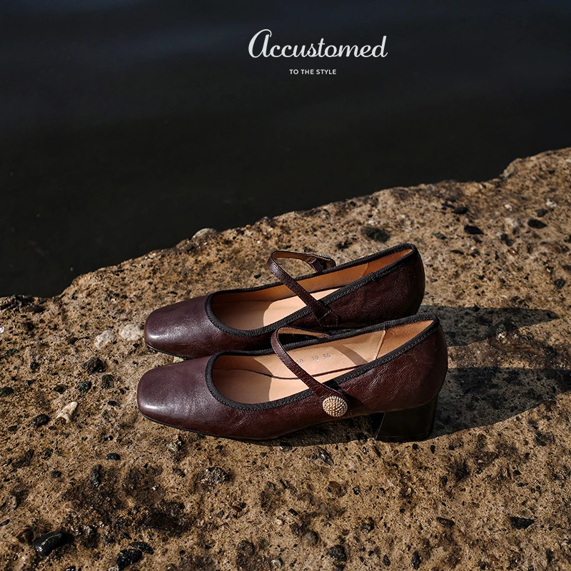 Женские туфли-лодочки во французском стиле элегантные туфли с пряжкой простые на