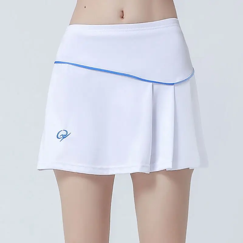 

Sports Short Skirt Women Half-length Badminton Yoga Running Fitness Quick-drying Pleated Skirt Anti-empty White Tennis Skirt