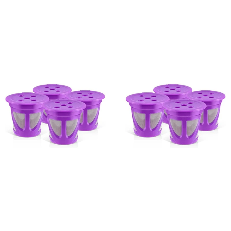 

8 многоразовых чашек K для кофейных капсул Keurig, фильтр Keurig, зеркальные фильтры для кофе, работает с обычной Keurig 2,0