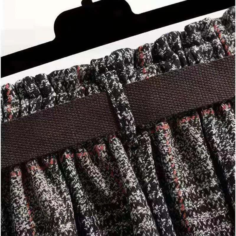 Осенняя женская шерстяная сетчатая юбка нестандартной формы новая