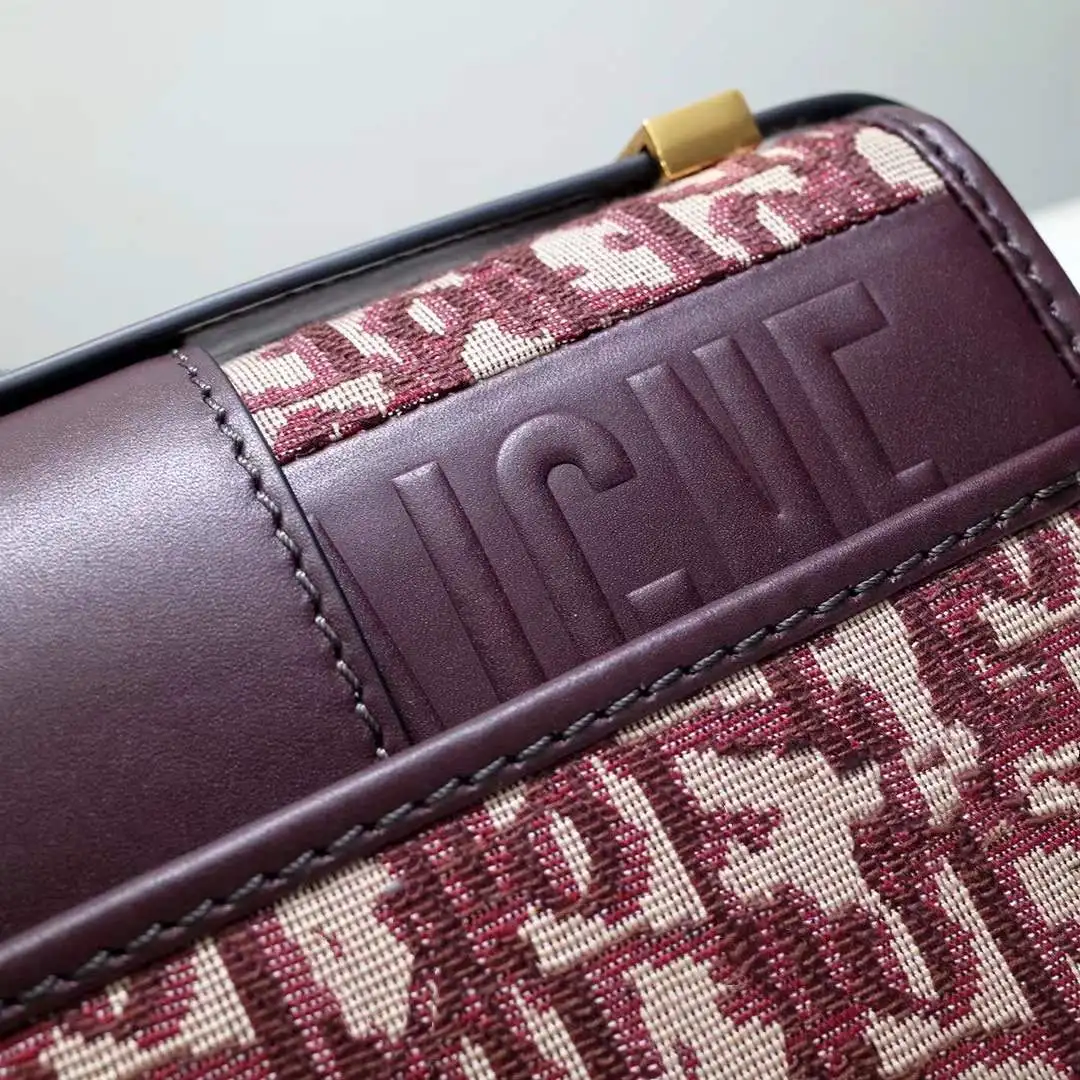 

Classic Montaigne Bag Cloth Letters With Leather Ladies One Shoulder Crossbody Casual Bag Wine Red Dark Blue Two Colors