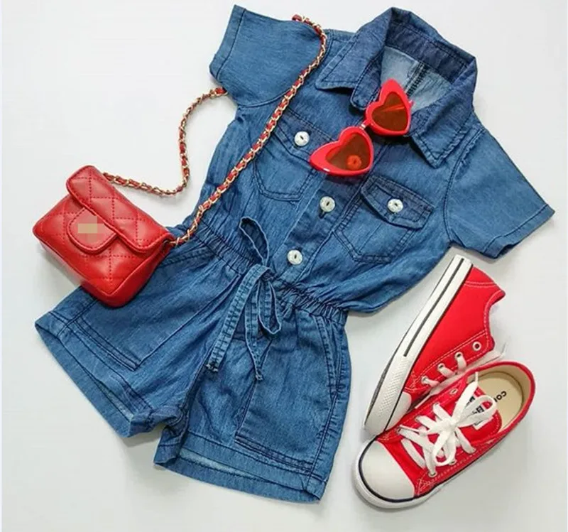 

2023 Summer New Pudcoco Toddler Kids Baby Boy Girl Blue Jeans Jumpsuit Romper Jumpsuit Baby Clothes Outfit For Girl