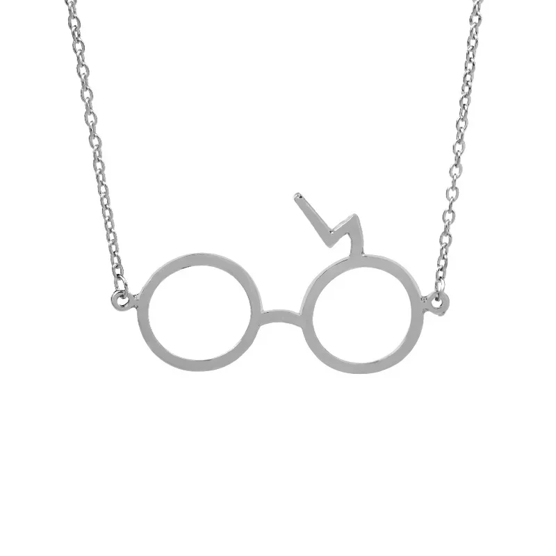 Harry Glasses Necklace Pendant Potters glasses Geek European and American movie Long chain necklace gift