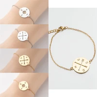 stainless steel compass charms gold and silver color necklace pendant bracelet making for diy jewelry handmade supplies gifts