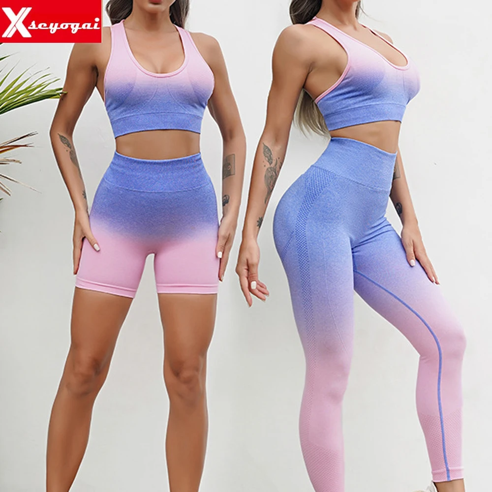 

Женские спортивные Леггинсы для йоги из 2 предметов с высокой талией, шорты для тренировок, сексуальная женская одежда