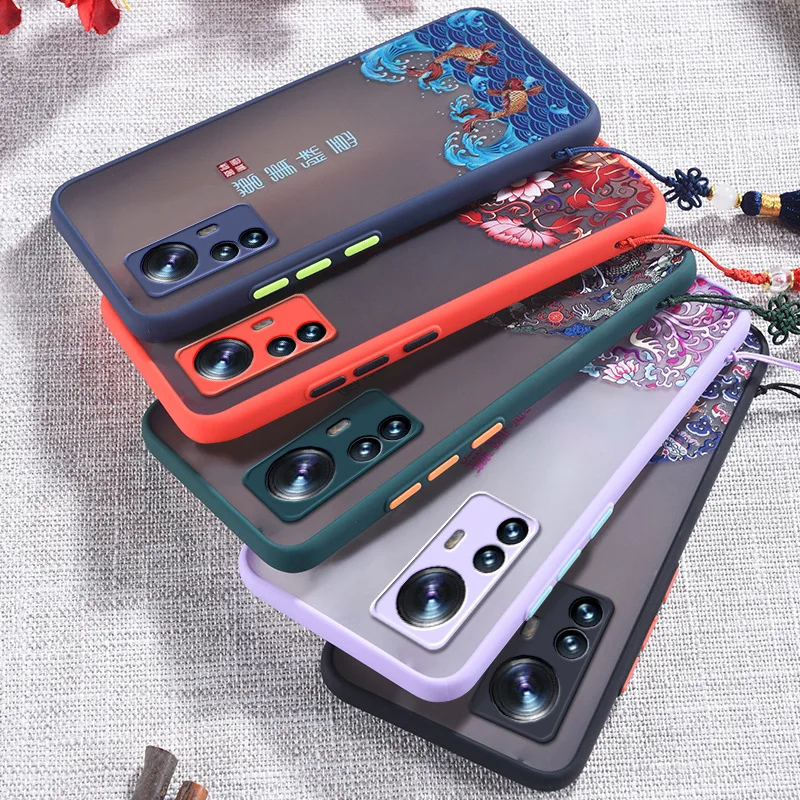 PUNQZY китайский стиль благоприятный чехол для телефона XIAOMI 12X 12 PRO Note11 MIX4 Note10 11Pro K40 10S