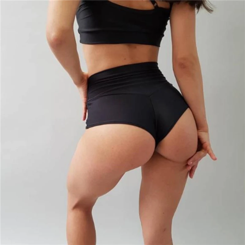 

Summer Women High Waist Female Workout Elasticity Breathable Fitness Shorts Seamless Biker Clothing Push Up Short