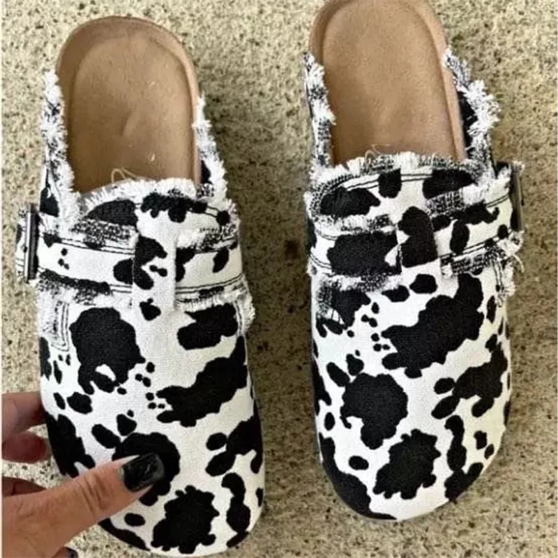

Summer Sandals Women's European and American Milk Semi-support Single Shoes Lazy Shoes Peas Shoes Flat Shoes Chaussures De Femme