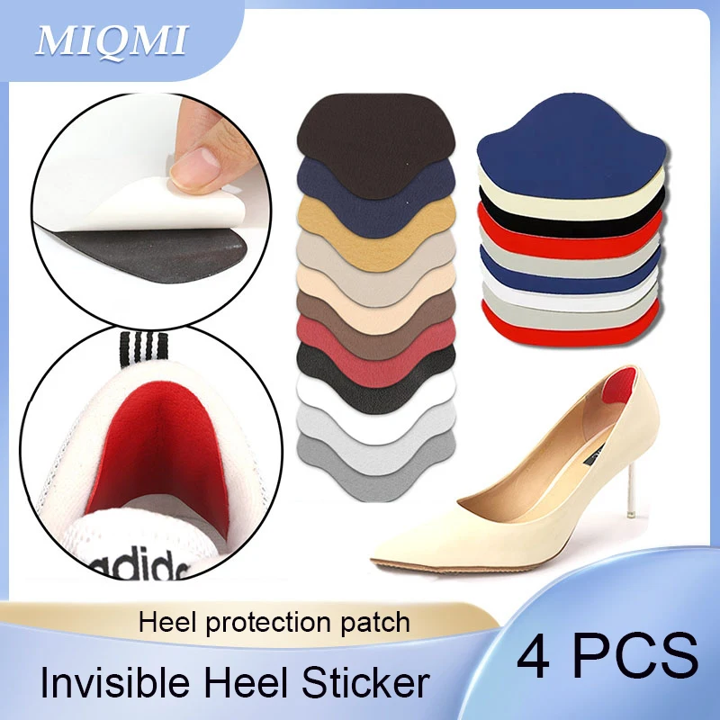 

4Pcs Shoes Invisible High Heel Sticker Foot Patch Running Insoles Heel Liner Grip Protector Sticker Adjustable Size Protect Care