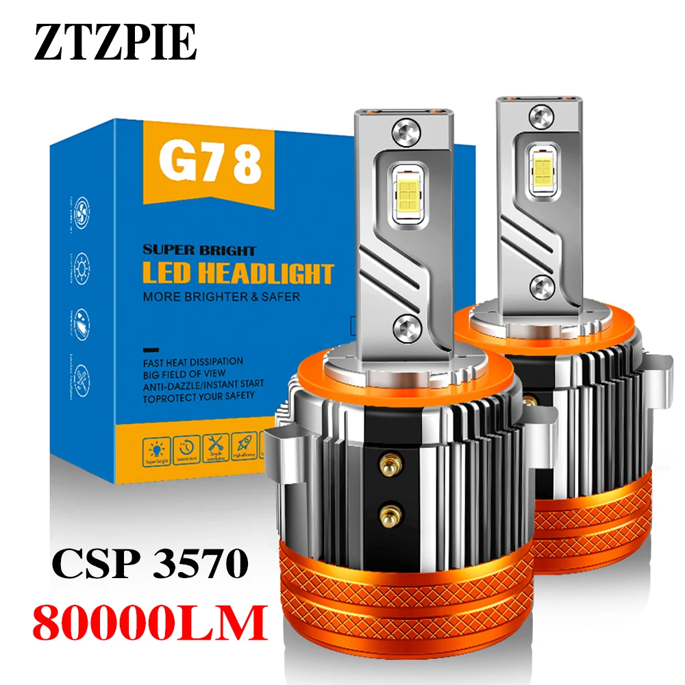 

ZTZPIE 80000LM 200W Private Car Special-Purpose Canbus Led Headlight CSP 3570 Car Light Bulb 12V For Golf 7