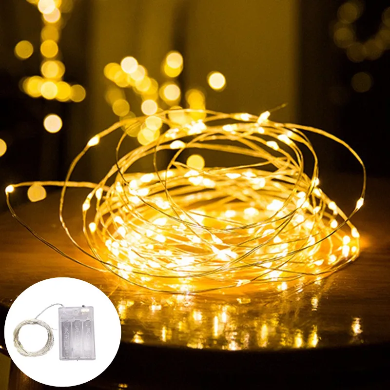 

Wedding Party Outdoor Lighting 1-10M Garden Decoration LED Copper Wire Lamp Christmas Tree Lamp LED Fairy Lamp Battery Operated