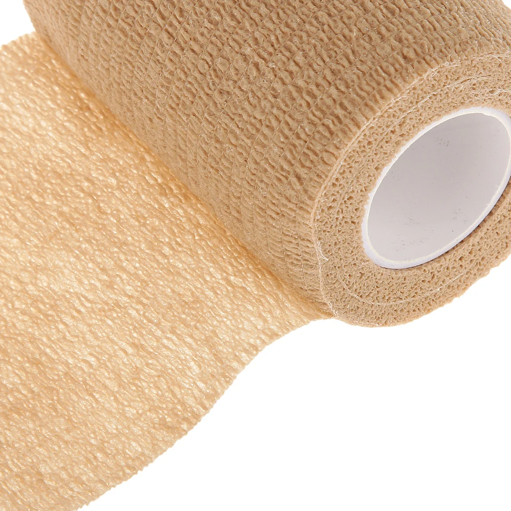 

2pcs Adhesive Bandage Rolls Elastic Adherent Tape Cohesive First Aid Wrap Wrist Ankle Arm Sprains Band