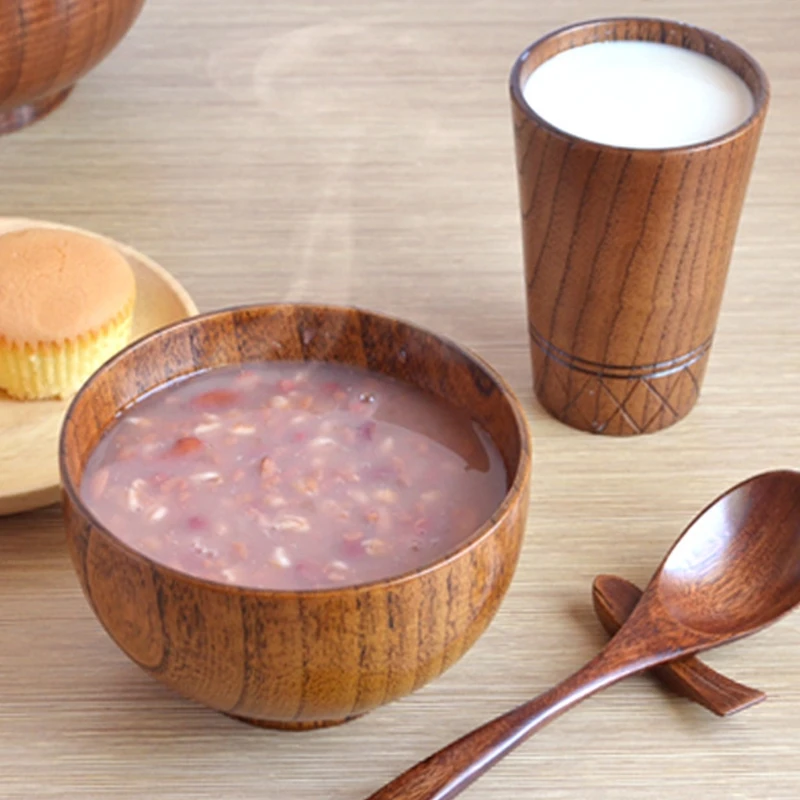 

1Pc Vintage Handmade Wooden Tea Drinking Cup Milk Beer Coffee Mug Wood Glass dropshipping