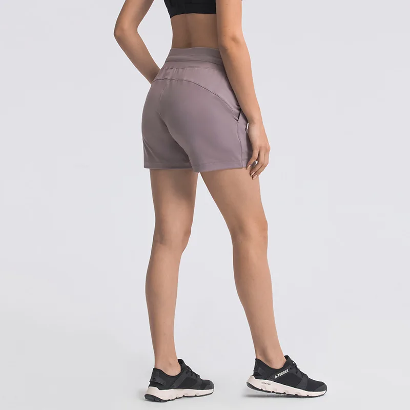 

Top Women's Yoga Sports Shorts Gym Outdoor Fitness Riding Pants Fashion Casual Nude Home Pants Soft Breathable Drawstring Waist