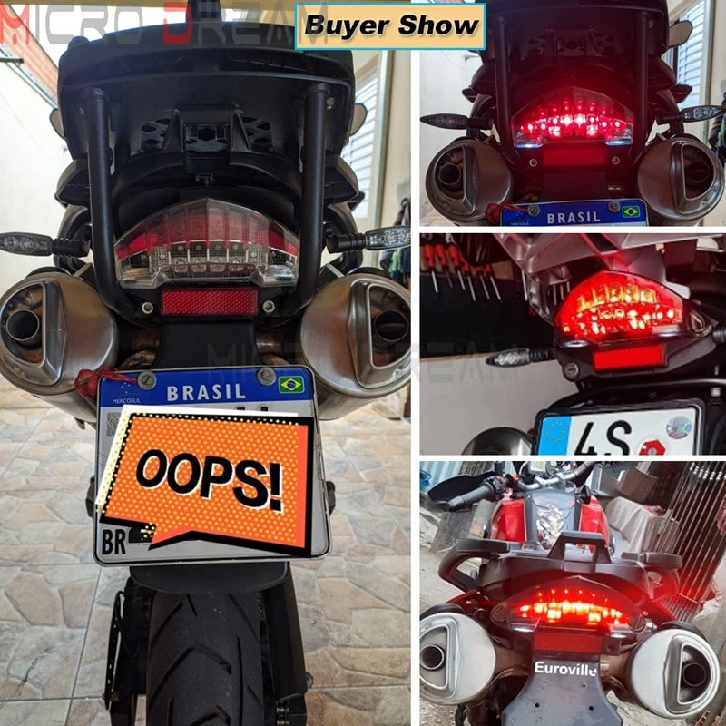 Задний светодиодный сигнал поворота для мотоциклов 12 В стоп светильник