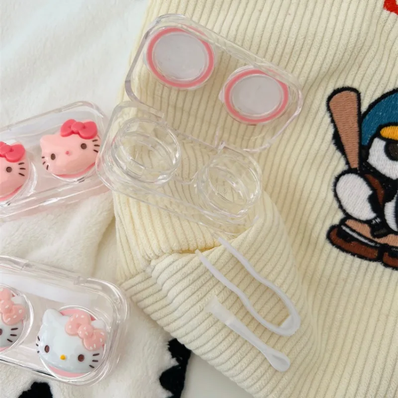 MINISO Hellokitty Прозрачная коробка для косметических контактных линз без скручивания