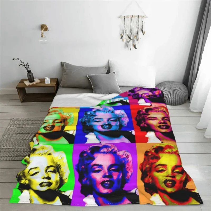 

Marilyn Monroe Flannel Decoration Multifunction Ultra-Soft Throw Blanket For Bedding Bedroom Rug Piece