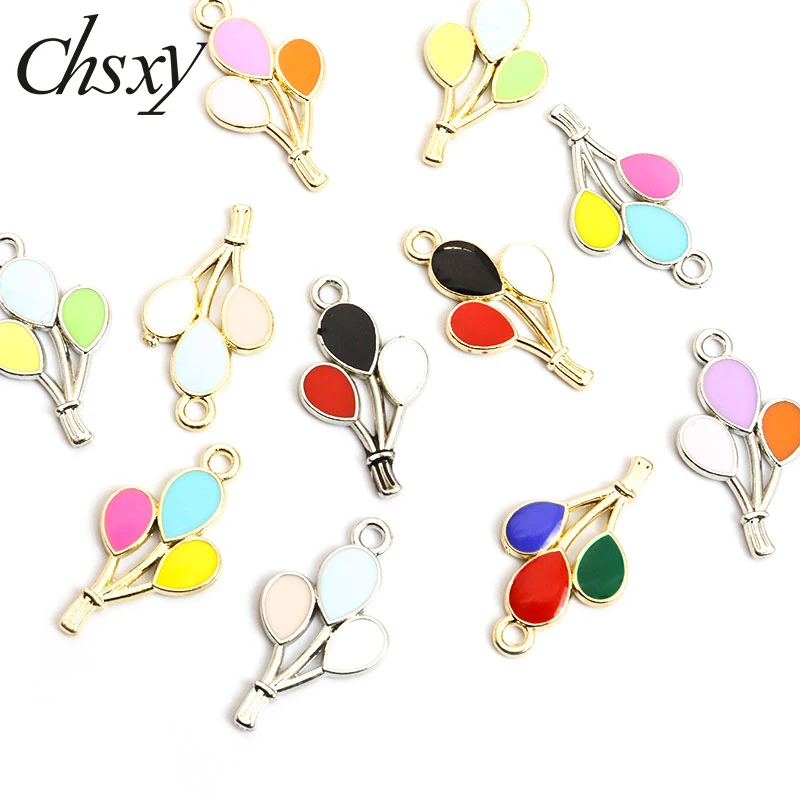 

10pcs Cute Balloon Enamel Charms Kawaii Mixed Color Pendant DIY Jewelry Making Accessories Earrings Bracelets Handmade Findings