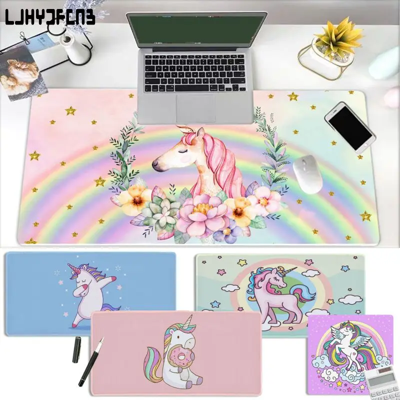 

LJHYDFCNB Cute Unicorn Funny Durable Rubber Mouse Mat Pad Size For Kawaii Desk Teen Girls For Bedroom