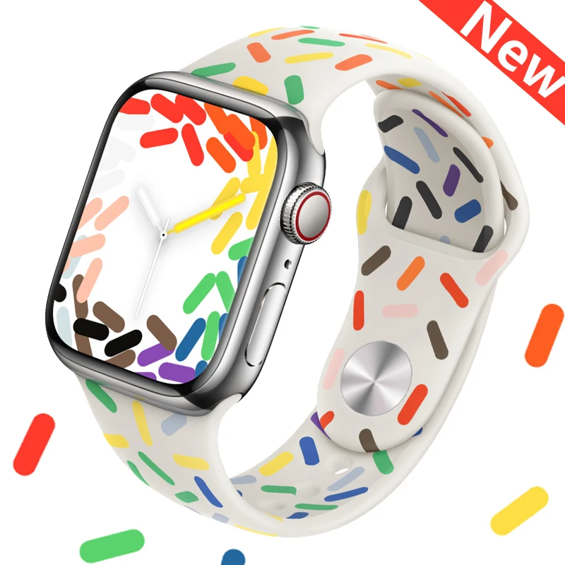 Strap For Apple Watch band ultra 49mm 44mm 45mm 42mm iWatch 40mm 38mm 41mm correa silicone watchband bracelet series 8 7 3 5 6