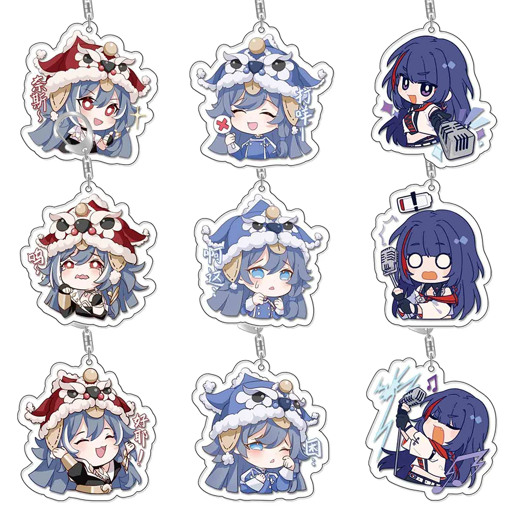 

Anime Keychain Honkai Star Rail Kiana Kaslana Raiden Zaychik Theresa Game Figure Acrylic Keyring Car Birthday Party Cosplay Prop