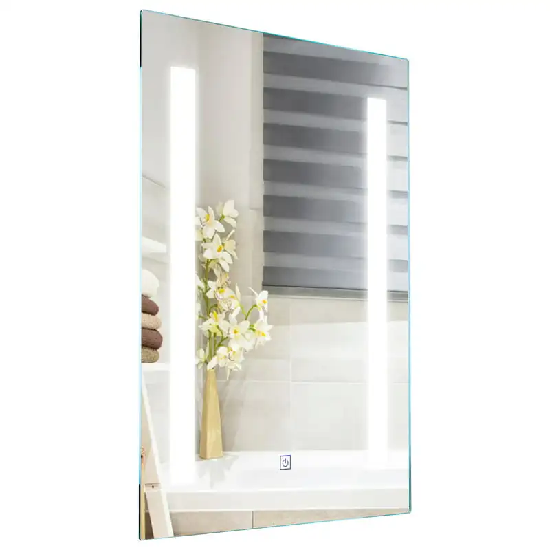 

LED Mirror Wall-mounted 3-Color Dimmable Touch Button 27.5” x 20”