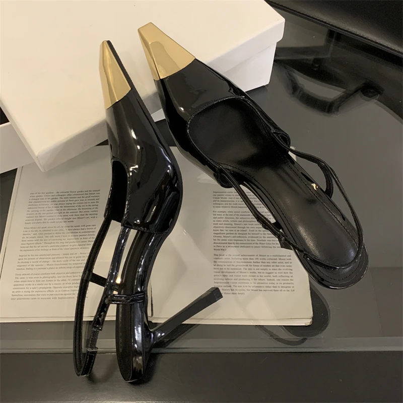 Aneikeh 2025НОВАЯ весенне-осенняя женская обувь с металлическими украшениями из