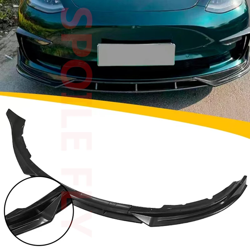 В стиле Tesla Model 3 2016-2023 передняя губа подбородок диффузор комплект для тела спойлер